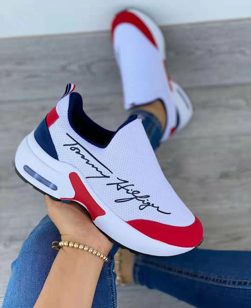 Fashion Casual Breathable Wedges Ladies Walking Sneakers