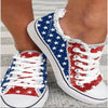 Casual Canvas Flat Sneakers with Rounded Toe