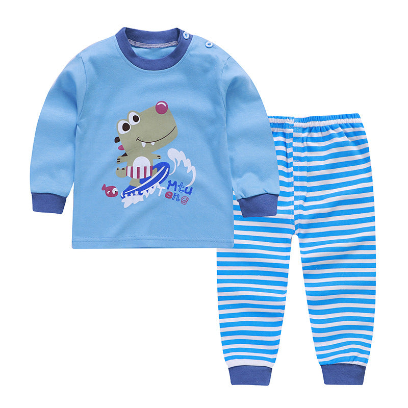 Long-Sleeved Autumn and Winter Pajamas for Girls and Boys