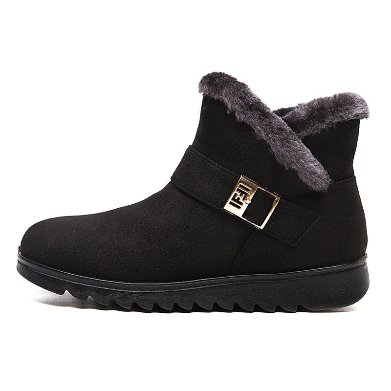 Women's Winter Boots, featuring plush warmth, zipper convenience, and comfortable flat soles