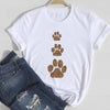 Cat Cute Printed European And American Short Sleeve