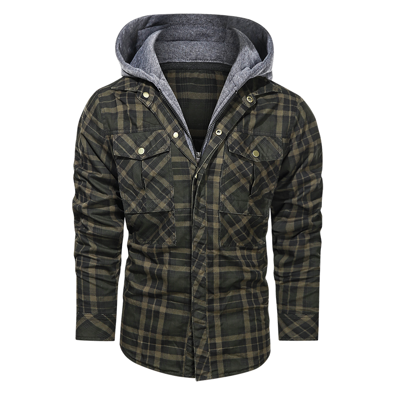 Winter Jacket for Men with Detachable Hood - Slim Fit, Fleece Lined, Thick and Warm - Ideal for Autumn and Winter Seasons