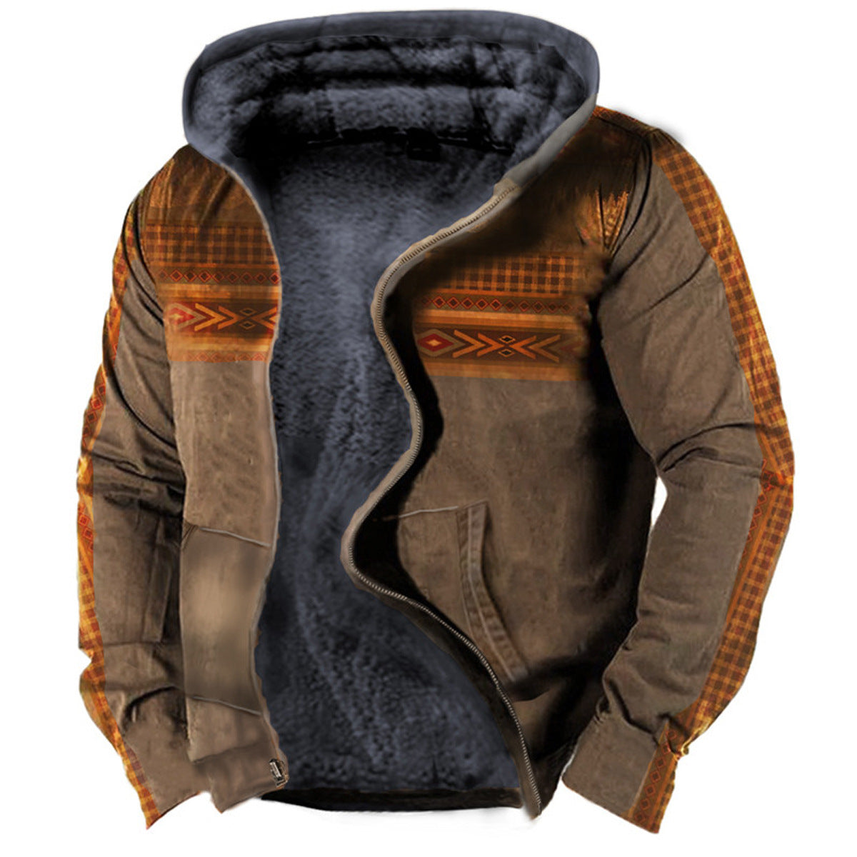 Stylish Printed Men's Winter Jacket for Fashionable Cold Days