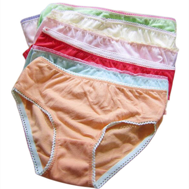 Set of 6 Girls' Floral Cartoon Brief Underwear for Kids