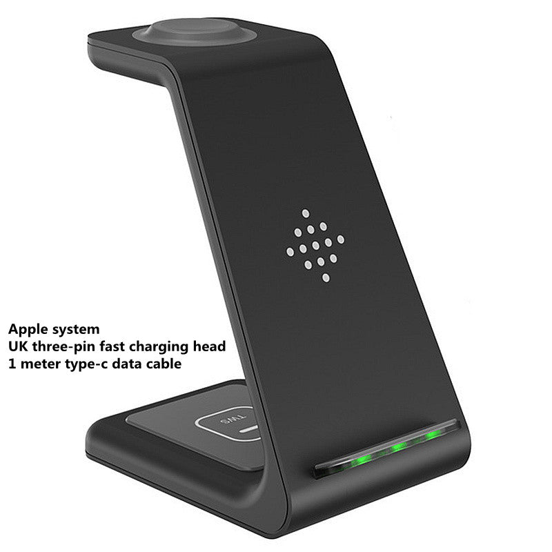 3-in-1 Fast Charging Station with Wireless Charger Stand and Quick Charge Dock for Phones