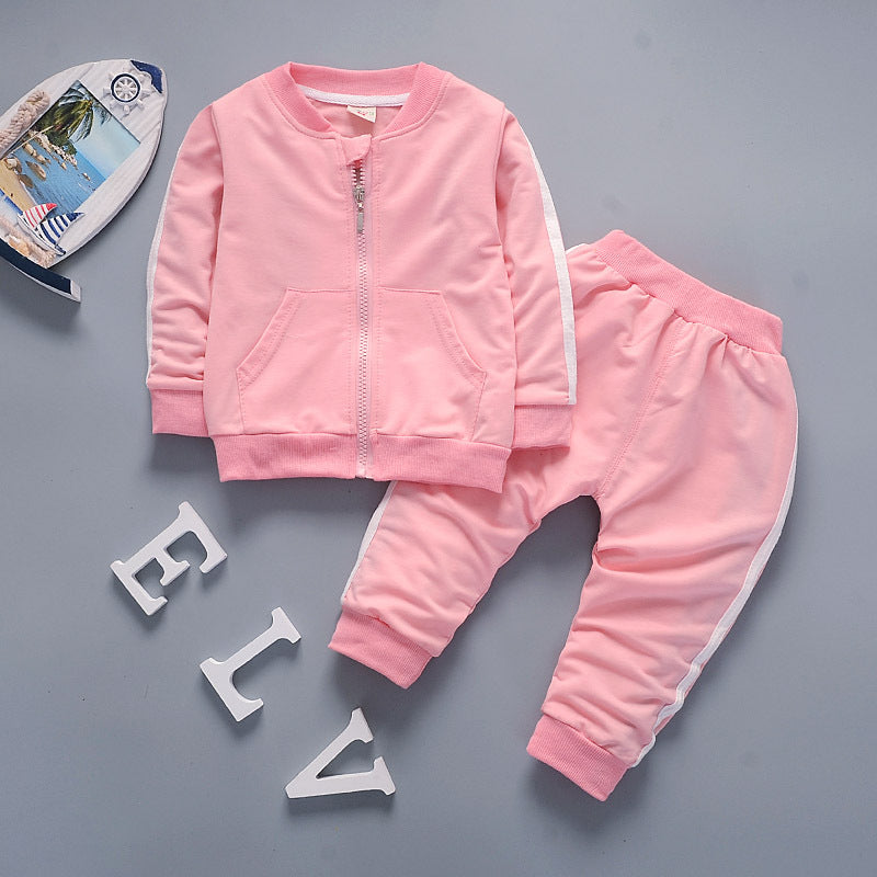 Spring And Autumn Casual Sports Suit Zipper Jacket Two-piece Pants