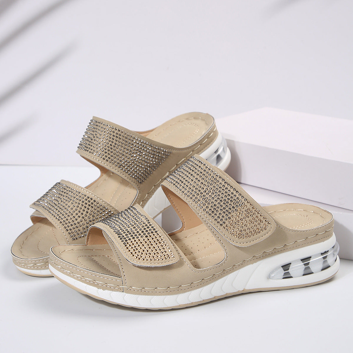 Women's Summer Air Cushion Wedge Sandals, Perfect for the Beach, with Non-Slip Soles