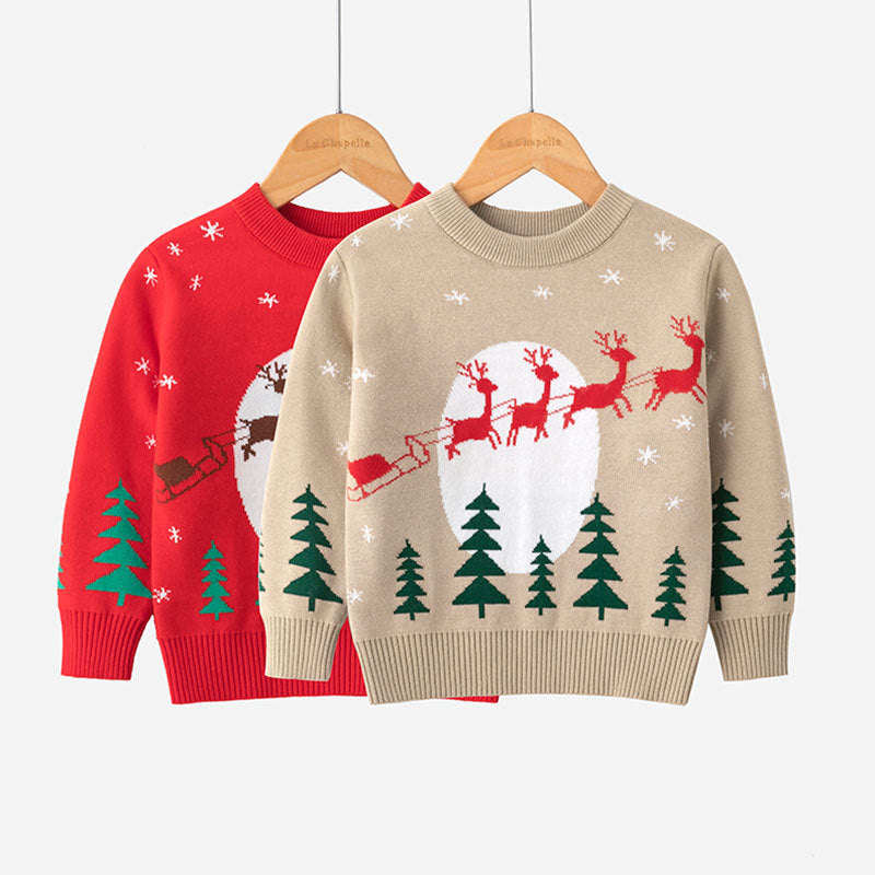 Viscose, Cotton Christmas Sweaters For Children