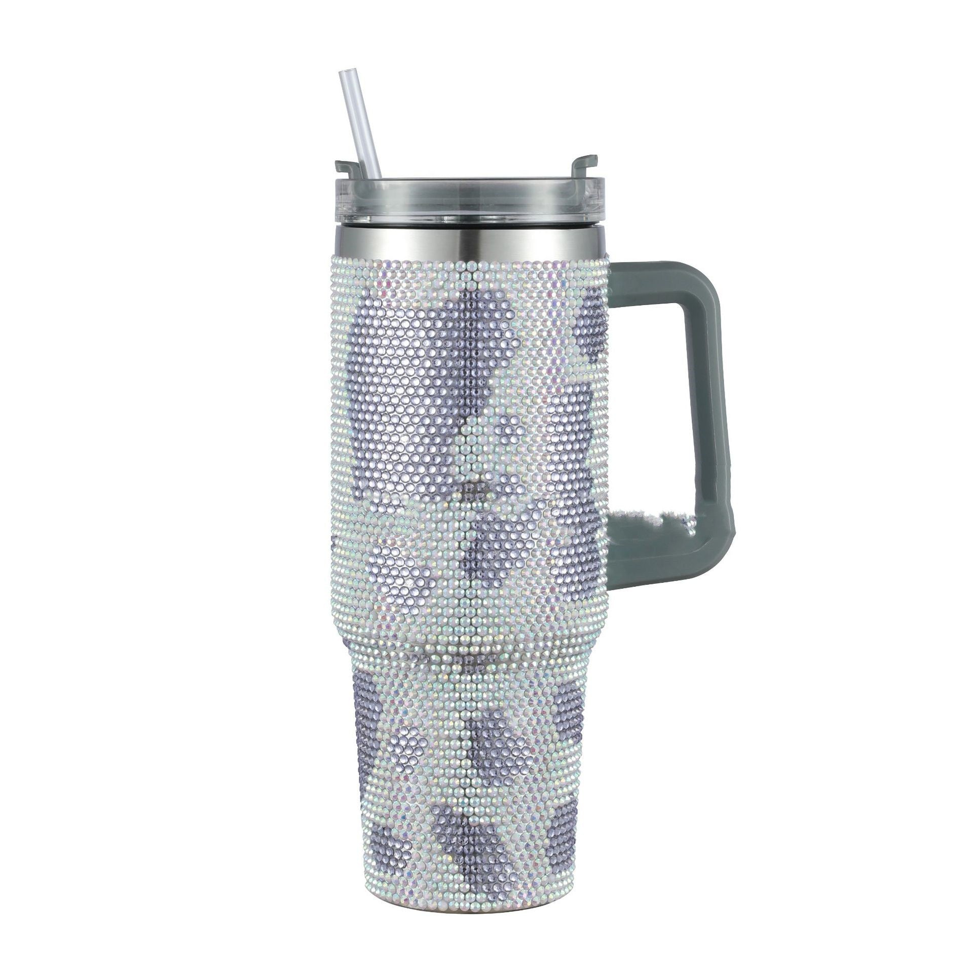 Large Capacity Stainless Steel Diamond-Designed Insulated 40oz Cup