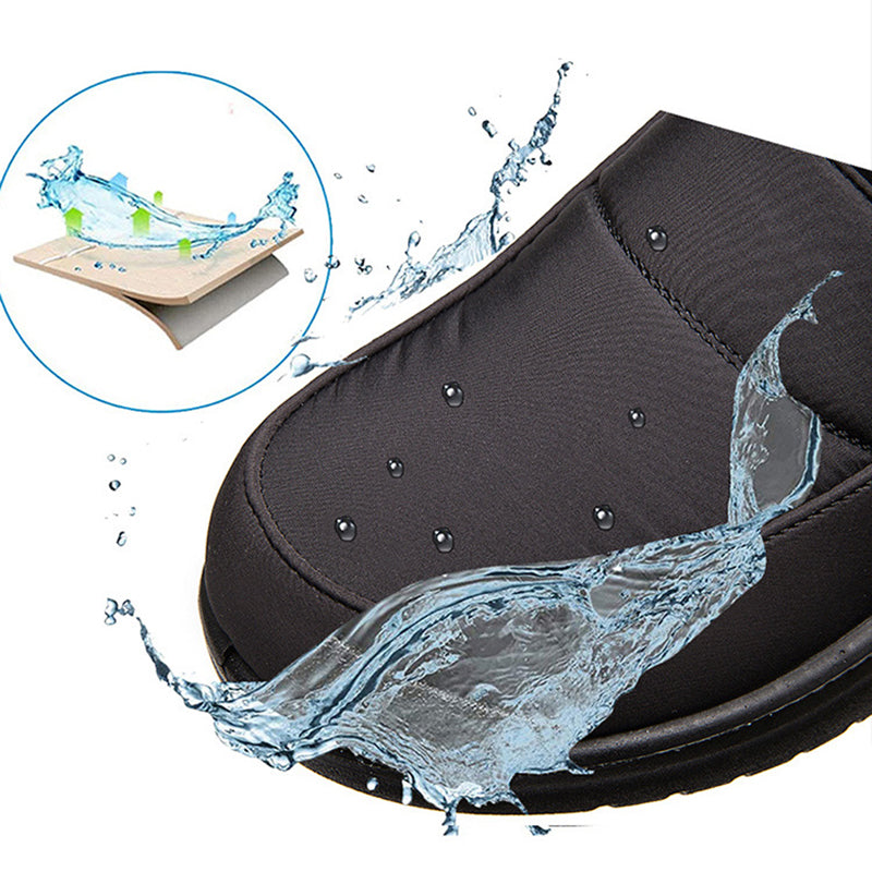 Women's Waterproof Snow Boots with Flat Heels - Non-Slip, Warm Ankle Boots