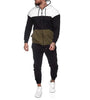 Fashion Color Matching Men's Casual Fitness Sports Suit