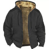 Multicolor Hooded Sweater with Brown Lined Cotton-Padded Jacket