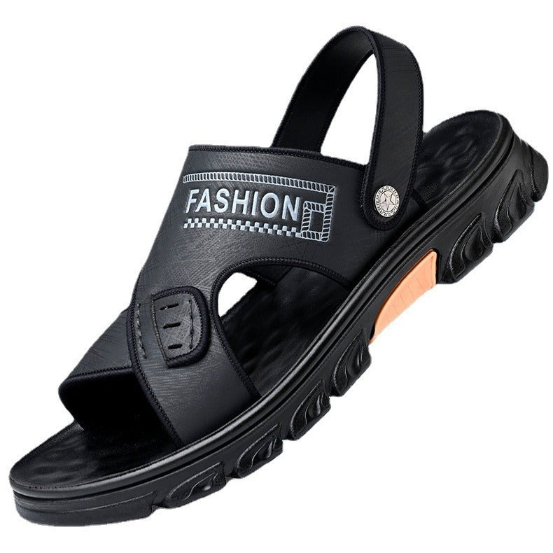 Summer Cowhide Sandals for Men: Comfortable Beach Footwear