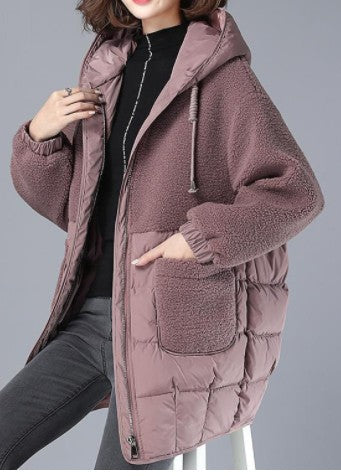 Women's Cotton-padded Coat Winter Loose Down Cotton-padded Coat Mid-length Plus Size Cotton Jacket Thickened