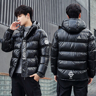 New Winter Cotton-Padded Coat with a Vibrant Surface for Men - Fashionable Brand Design