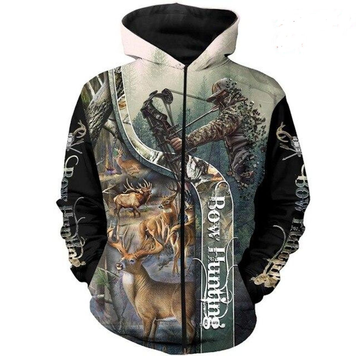 Men's Outdoor Pullover Hoodies with Autumn and Winter Animal Patterns in 3D Digital Printing