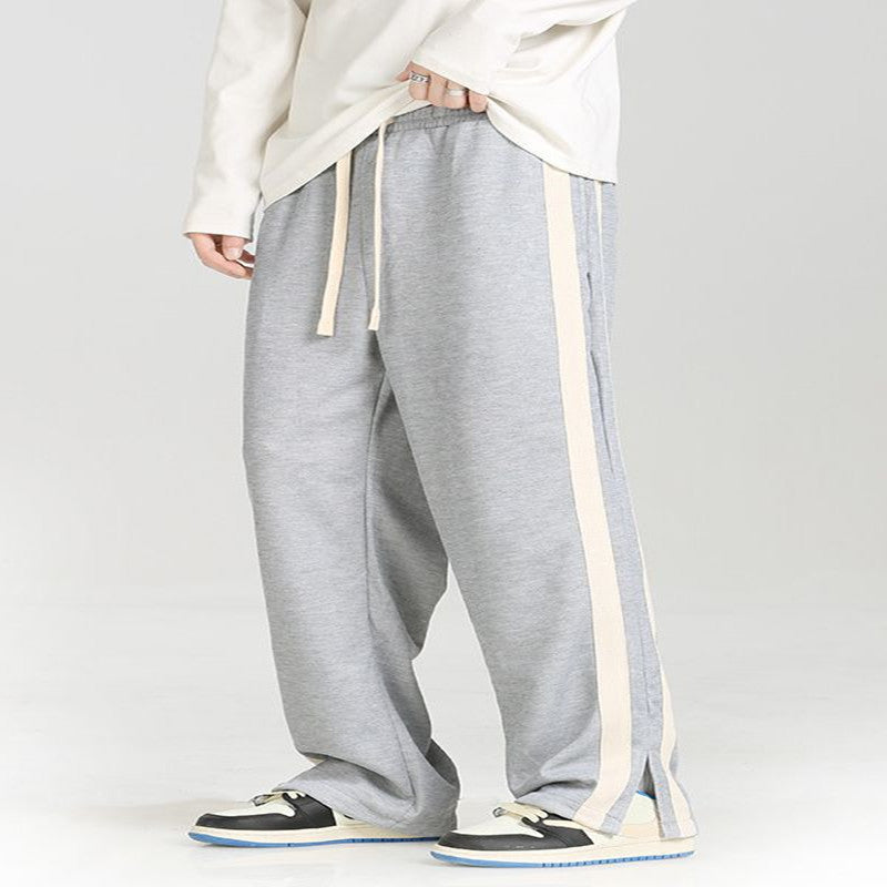 Straight Loose Striped Pendant Wide Leg Mop Pants