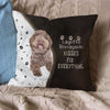 Pet Dog Print Linen Sofa Cushion Peach Skin Pillowcase