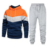 Color-Matching Hoodie Suit for Men, perfect for autumn and winter sports