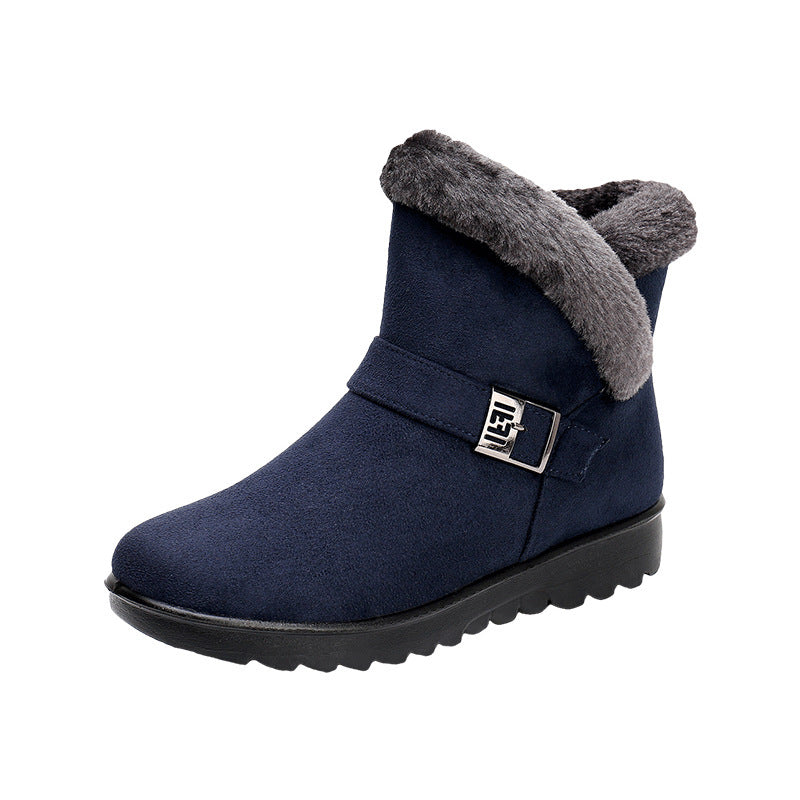 Women's Winter Boots, featuring plush warmth, zipper convenience, and comfortable flat soles