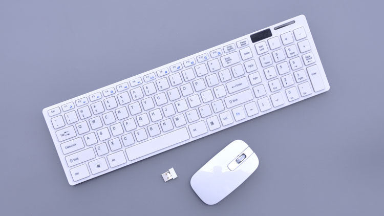 Wireless Keyboard and Mouse Set for USB-Compatible Computers and Notebooks - Slim Design