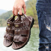 Men's Casual Beach Shoes with Non-Slip Velcro Design