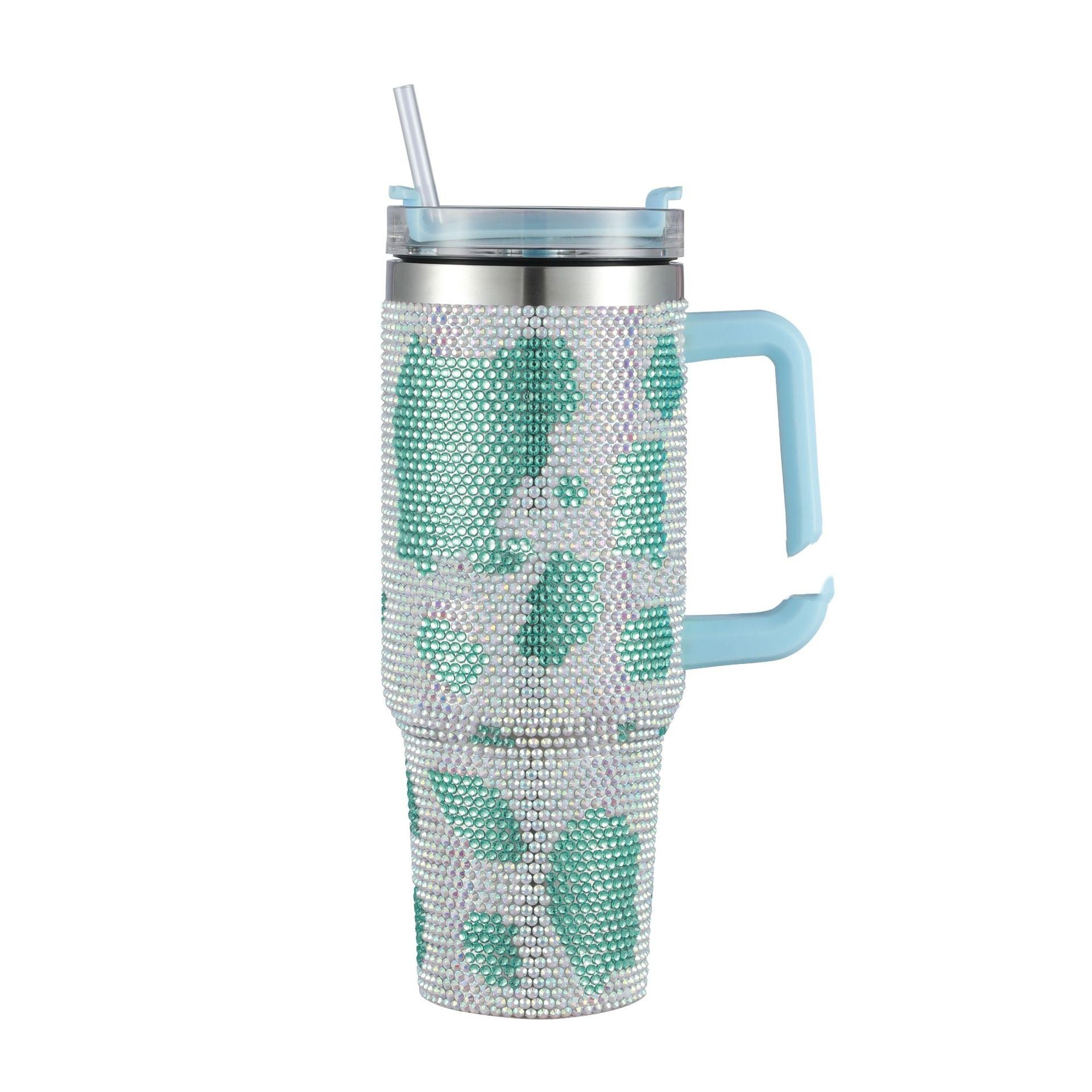 Large Capacity Stainless Steel Diamond-Designed Insulated 40oz Cup