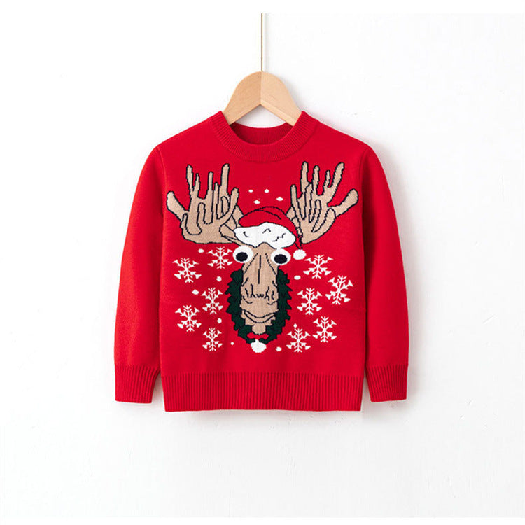 Viscose, Cotton Christmas Sweaters For Children