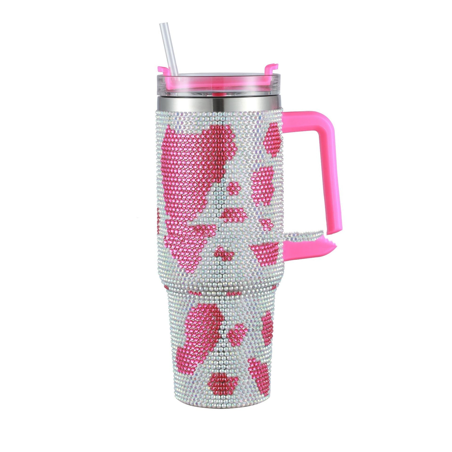 Large Capacity Stainless Steel Diamond-Designed Insulated 40oz Cup