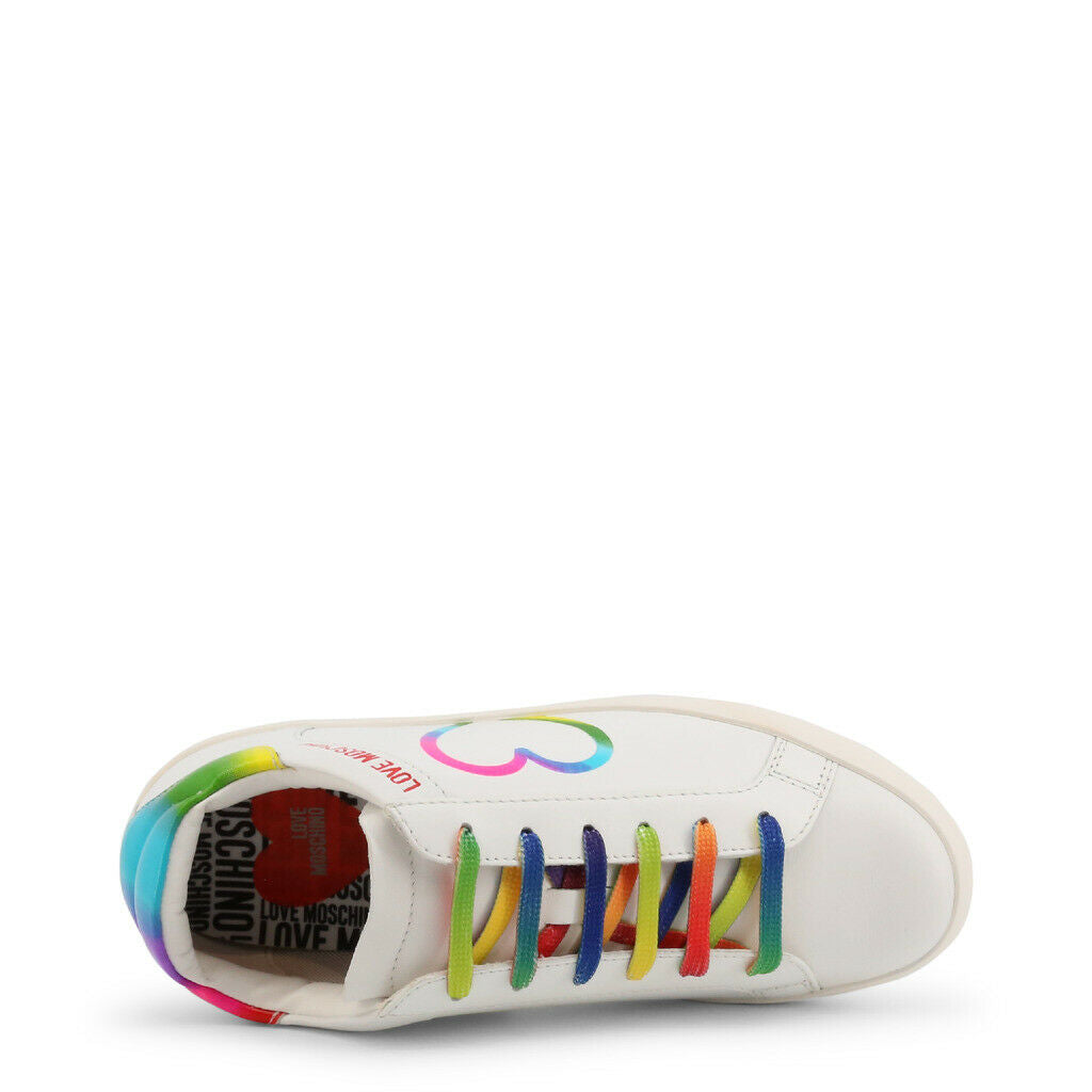 Women's Fashion Sneakers with Rainbow Heart Design